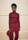 ARMEDANGELS Alaania turtleneck velvet red women