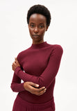ARMEDANGELS Alaania turtleneck velvet red women