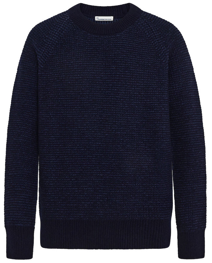KCA 1080138 Lambswool crew neck jumper 1001 total eclipse men