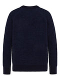 KCA 1080138 Lambswool crew neck jumper 1001 total eclipse men