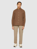 KCA 1090054 Regular fit double layer checkered shirt 7026 brown check men