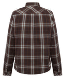 KCA 1090149 Dune regular check flannel shirt 7035 dark brown check men
