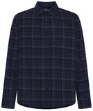 KCA 1090195 Dune regular merino check shirt 7036 navy men