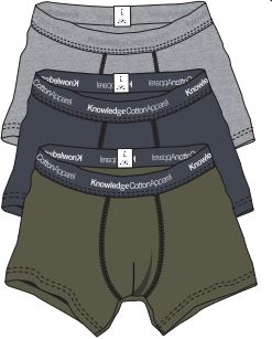 KCA 1110003 Cotton Stretch 3 pack underwear 1100 dark olive men