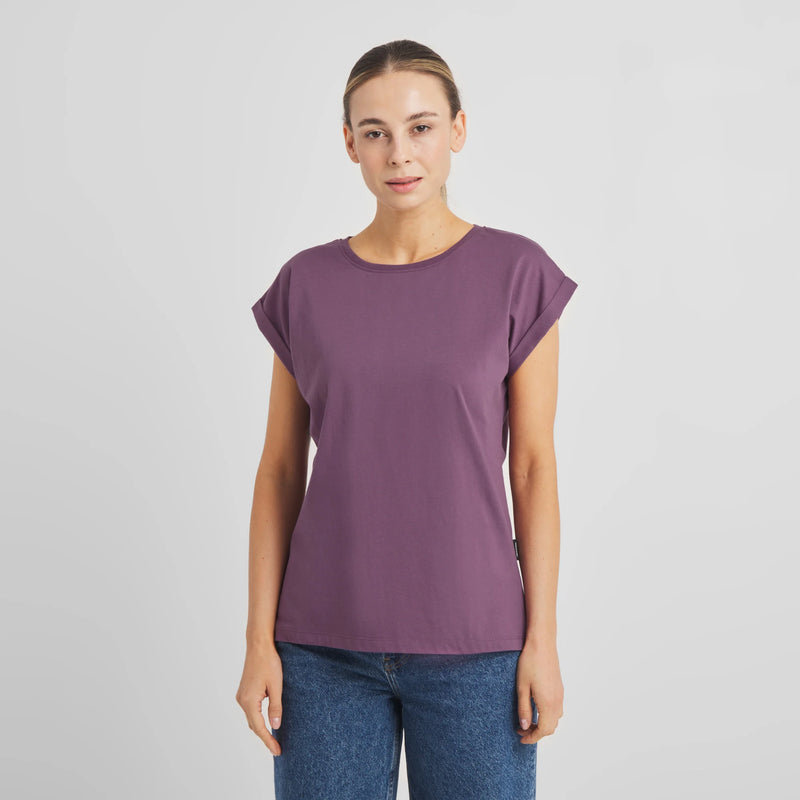 DEDICATED Visby base t-shirt berry purple women