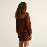 DEDICATED Majorna corduroy skirt cappuccino brown women