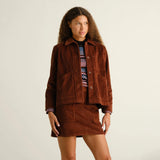 DEDICATED Majorna corduroy skirt cappuccino brown women
