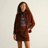 DEDICATED Majorna corduroy skirt cappuccino brown women