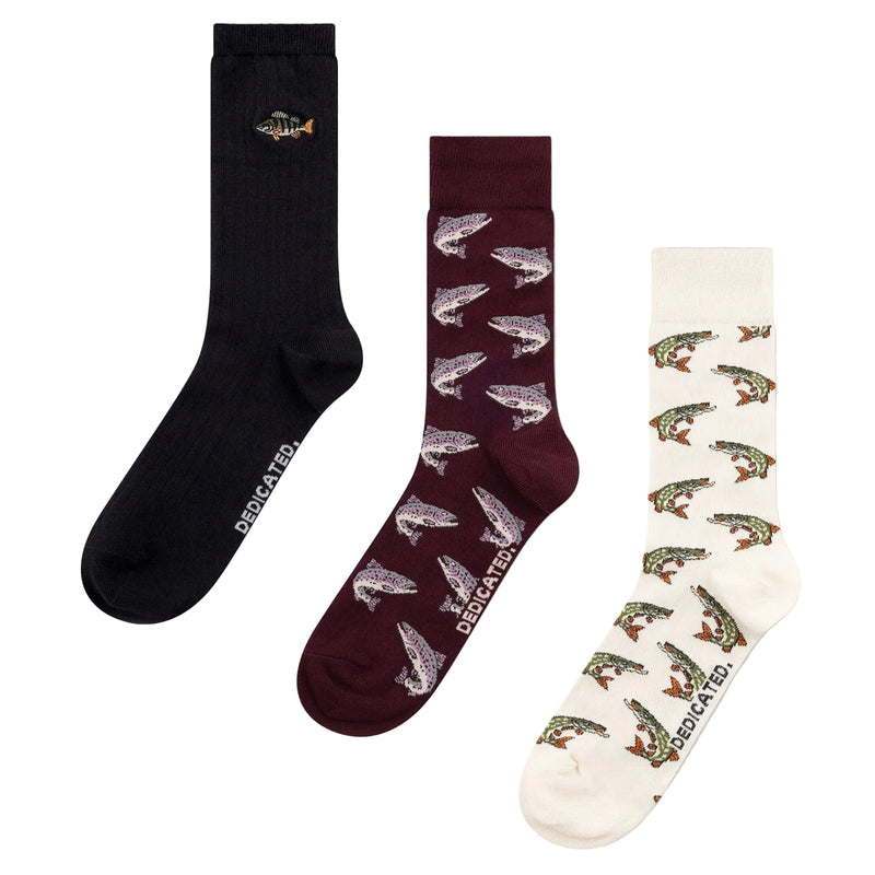 DEDICATED Gift box socks sigtuna fish 3-pack