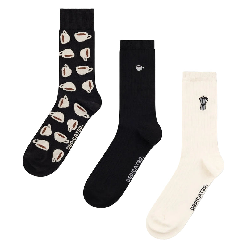 DEDICATED Gift box socks sigtuna coffee 3-pack