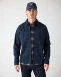 KCA 1190075 Twill zip overshirt 1001 total eclipse men