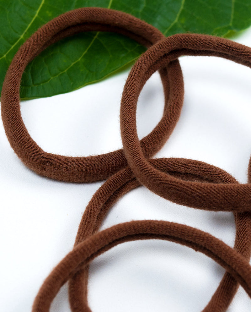 FAIRHAIR Haargummi Hair elastics 3 pack brown