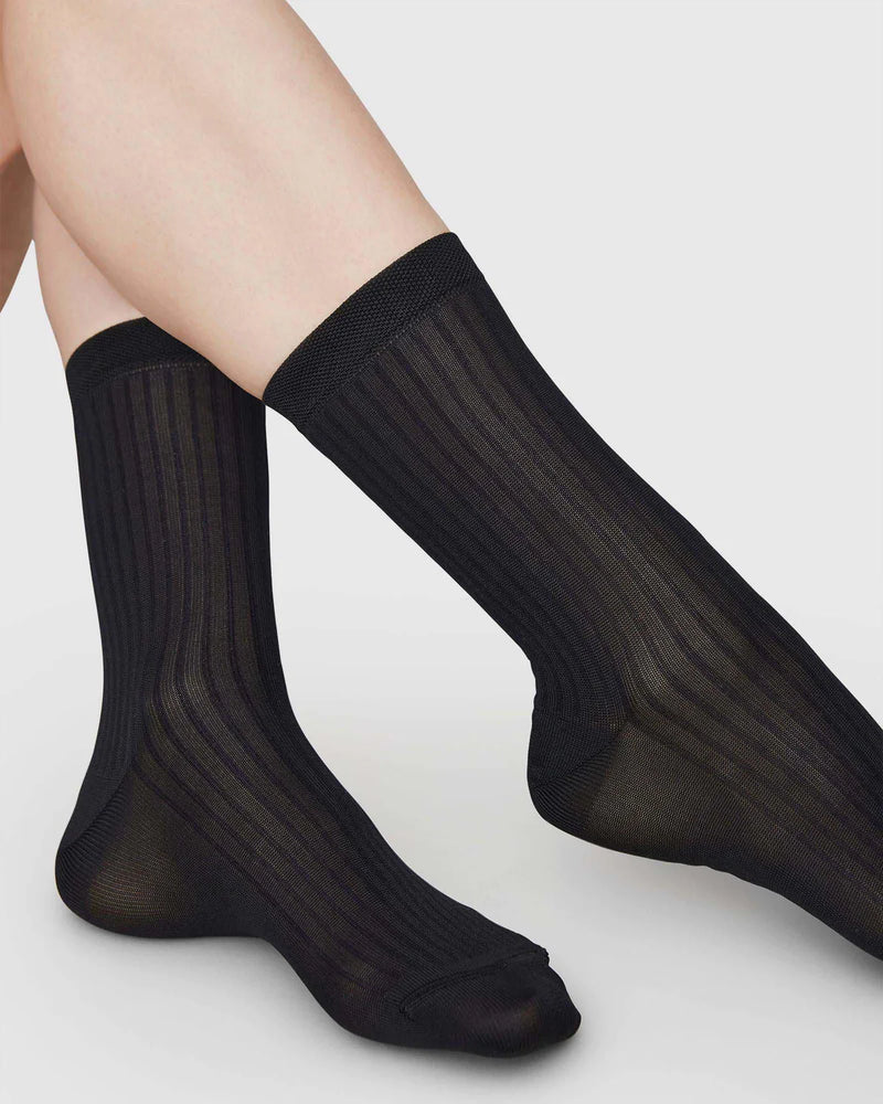 SWEDISH STOCKINGS Alexa silk touch socks black
