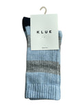 KLUE Merino wool socks striped blue women