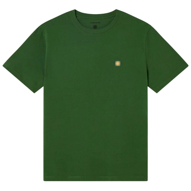 THINKING MU Sol contrast t-shirt green dill men