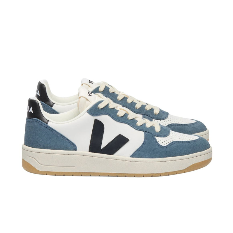 VEJA V-10 leather white black california men