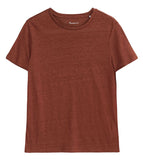 KCA 2010010 Regular linen T-shirt 1441 tiramisu women