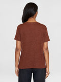 KCA 2010010 Regular linen T-shirt 1441 tiramisu women