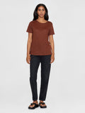 KCA 2010010 Regular linen T-shirt 1441 tiramisu women