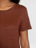 KCA 2010010 Regular linen T-shirt 1441 tiramisu women