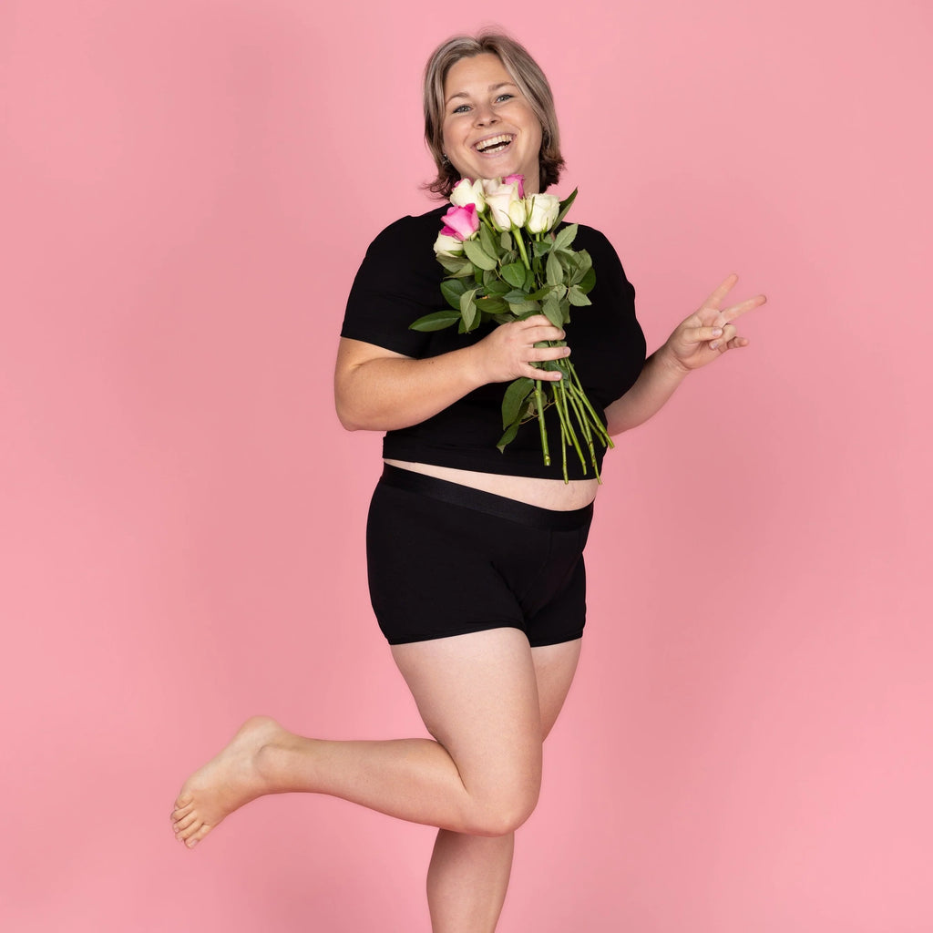 MOI ET MARIE Nikki day menstruation boxer shorts black