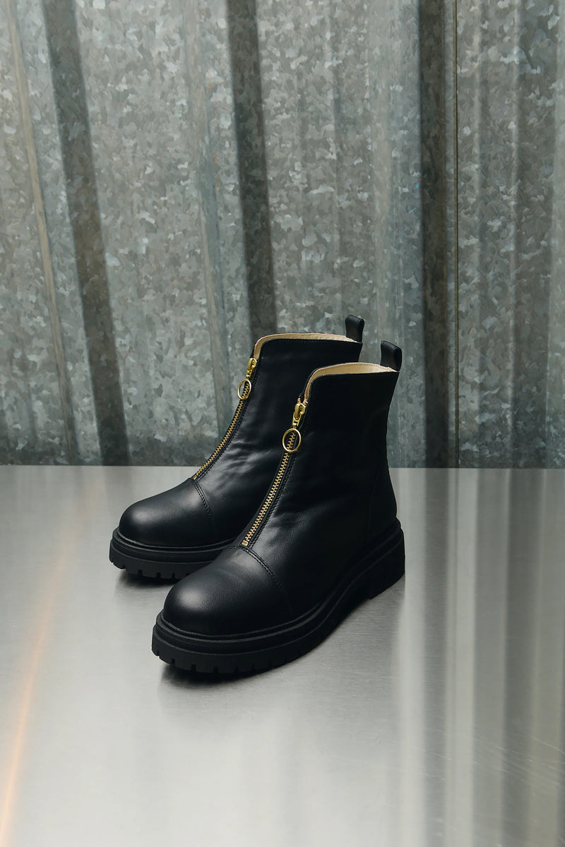 JUTELAUNE Zip boots black women