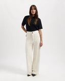 KUYICHI Farrah corduroy worker pants off white women