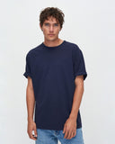 KUYICHI Liam linen t-shirt dark navy men