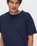 KUYICHI Liam linen t-shirt dark navy men