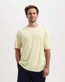 KUYICHI Liam linen t-shirt faded yellow men
