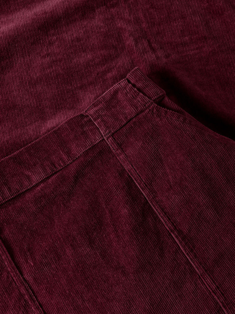 KCA 2040030 Corduroy skirt 1500 burgundy women