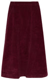 KCA 2040030 Corduroy skirt 1500 burgundy women