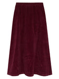 KCA 2040030 Corduroy skirt 1500 burgundy women
