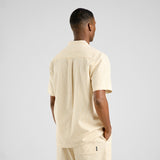 DEDICATED Brantevik work stripe shirt yellow men