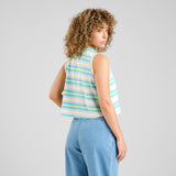 DEDICATED Namsos retro stripe top multi color women