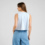 DEDICATED Namsos hemp top skyway blue women