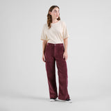 DEDICATED Vara corduroy workwear pants fig red women
