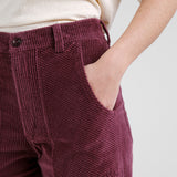 DEDICATED Vara corduroy workwear pants fig red women