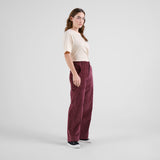 DEDICATED Vara corduroy workwear pants fig red women