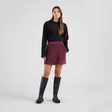DEDICATED Majorna corduroy skirt fig red women