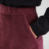 DEDICATED Majorna corduroy skirt fig red women