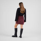 DEDICATED Majorna corduroy skirt fig red women