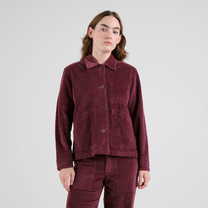 DEDICATED Stiby corduroy jacket fig red women