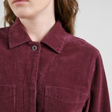 DEDICATED Docksta corduroy overalls fig red women