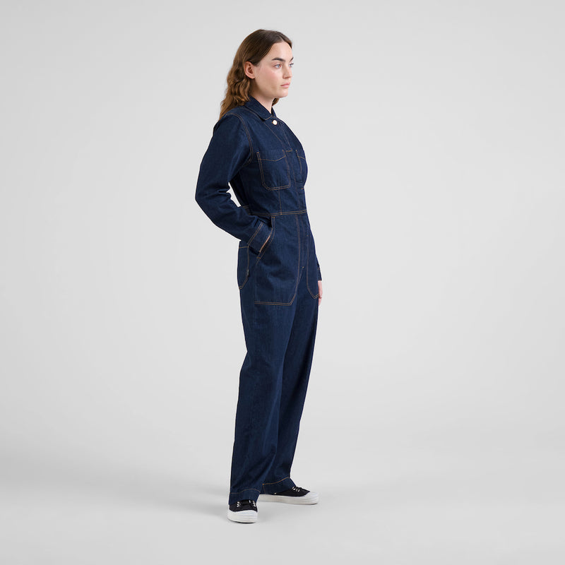 DEDICATED Docksta overalls denim dark blue women