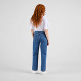 DEDICATED Essen straight denim pants mid blue women