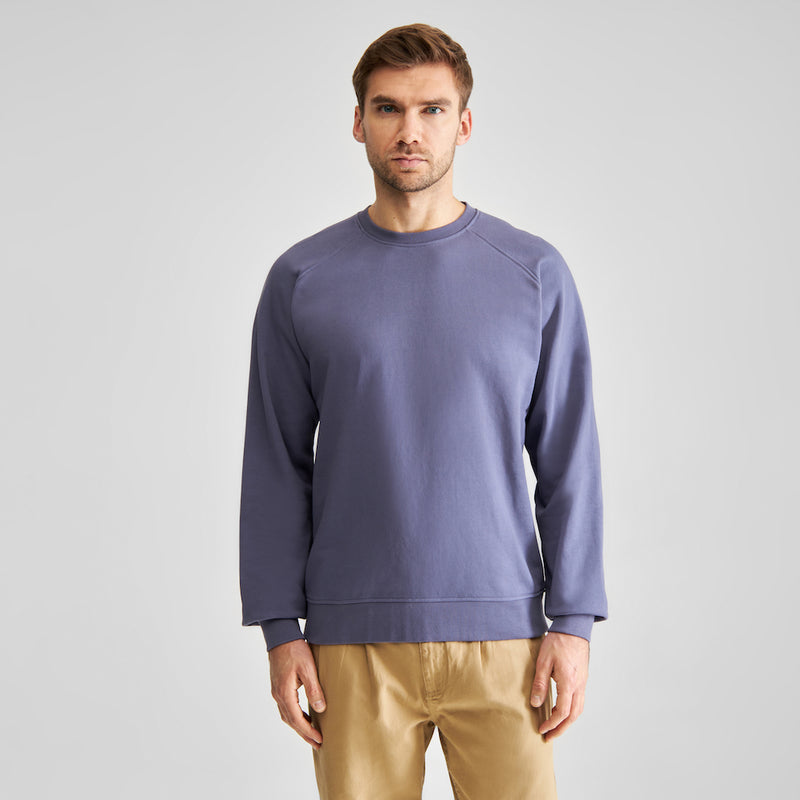 DEDICATED Malmoe base sweatshirt heron blue men