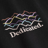 DEDICATED Stockholm line mountains logo t-shirt black men