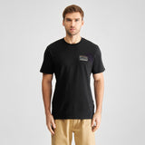DEDICATED Stockholm line mountains logo t-shirt black men