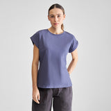 DEDICATED Visby base t-shirt heron blue women